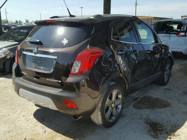 KL4CJBSB6EB698608 - 2014 BUICK ENCORE CON BROWN photo 4