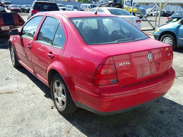 3VWSE69M02M038392 - 2002 VOLKSWAGEN JETTA GLS RED photo 3