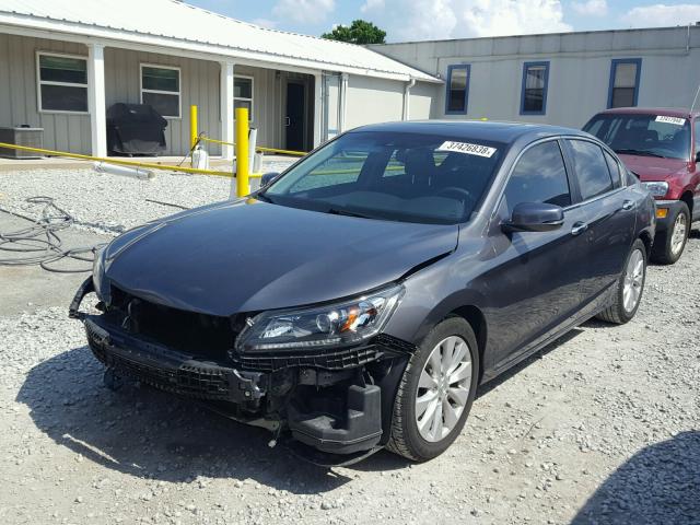 1HGCR2F82DA153637 - 2013 HONDA ACCORD EXL GRAY photo 2