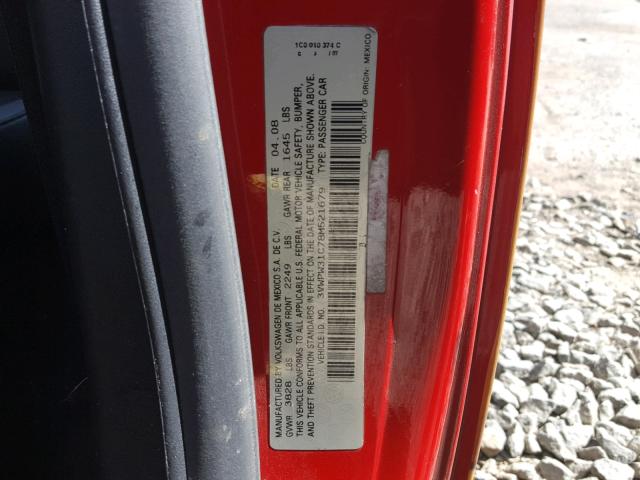 3VWPW31C78M521679 - 2008 VOLKSWAGEN NEW BEETLE 黄色 照片 10