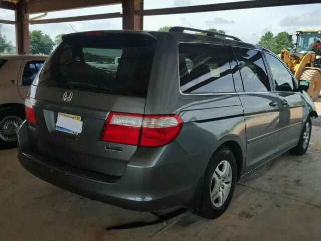 5FNRL38687B445834 - 2007 HONDA ODYSSEY EX GRAY photo 4