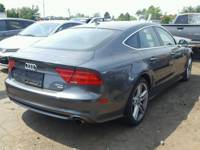 WAU2GAFC0DN121709 - 2013 AUDI A7 PRESTIG GRAY photo 4