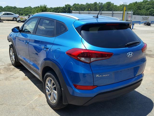 KM8J33A45HU441069 - 2017 HYUNDAI TUCSON LIM BLUE photo 3