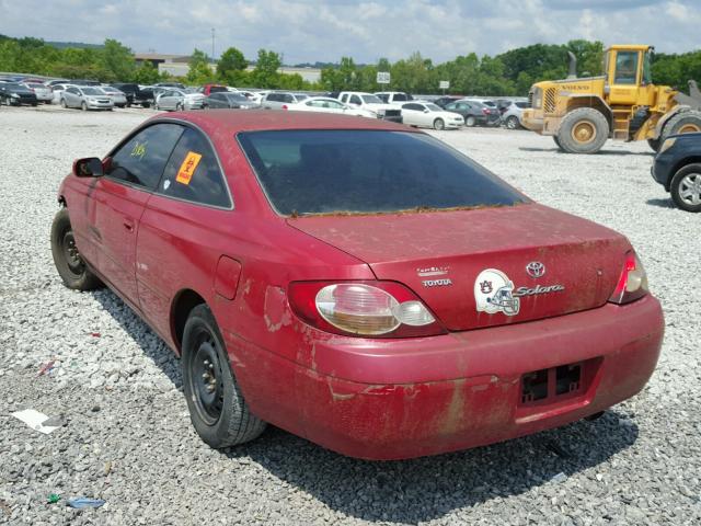 2T1CE22P93C020214 - 2003 TOYOTA CAMRY SOLA RED photo 3