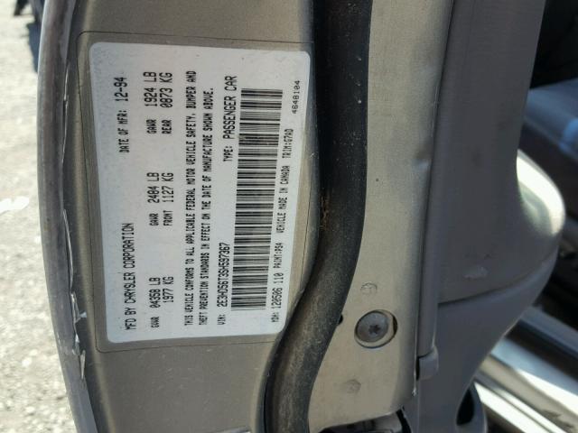 2E3HD56T3SH597367 - 1995 EAGLE VISION ESI ნაცრისფერი ფოტო 10