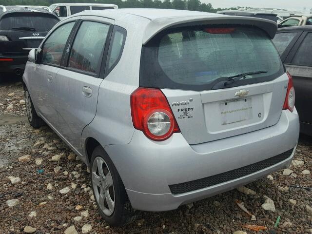 KL1TG6DE6AB117449 - 2010 CHEVROLET AVEO LT SILVER photo 3