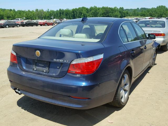 WBANV13518CZ59581 - 2008 BMW 528 XI BLUE photo 4