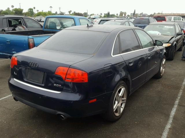 WAUAF78E76A049840 - 2006 AUDI A4 2 BLUE photo 4