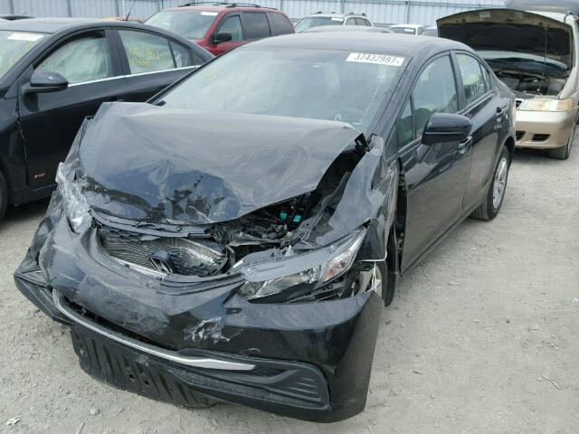 2HGFB2F48FH049494 - 2015 HONDA CIVIC LX BLACK photo 2