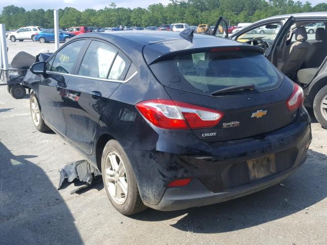 3G1BE6SM7HS583158 - 2017 CHEVROLET CRUZE LT BLACK photo 3