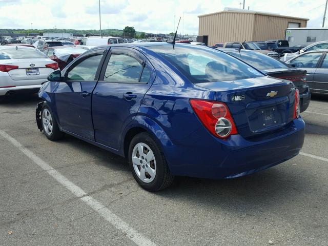 1G1JB5SH8E4144984 - 2014 CHEVROLET SONIC LS BLUE photo 3