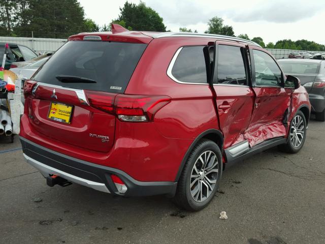 JA4JZ4AXXJZ046665 - 2018 MITSUBISHI OUTLANDER RED photo 4