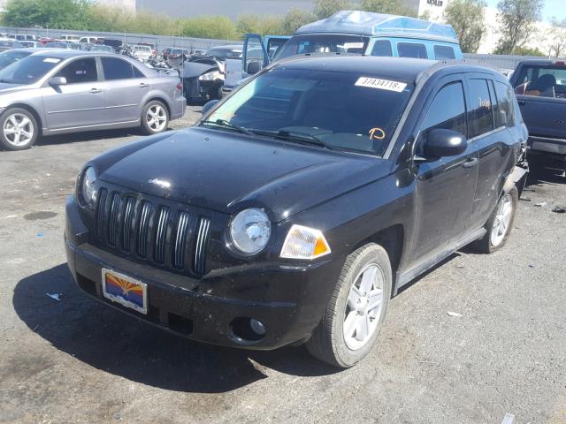 1J8FF47W87D396927 - 2007 JEEP COMPASS BLACK photo 2