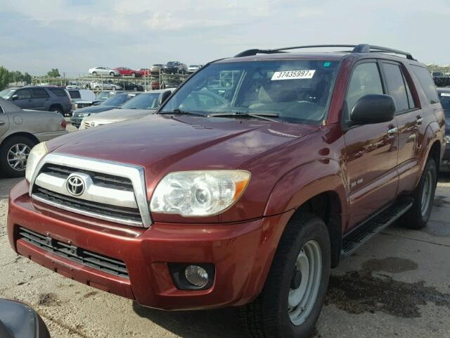 JTEBU14R378083667 - 2007 TOYOTA 4RUNNER SR BURGUNDY photo 2