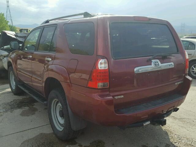 JTEBU14R378083667 - 2007 TOYOTA 4RUNNER SR BURGUNDY photo 3