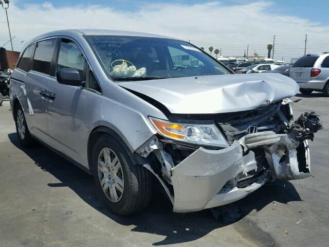 5FNRL5H25DB054192 - 2013 HONDA ODYSSEY LX GRAY photo 1