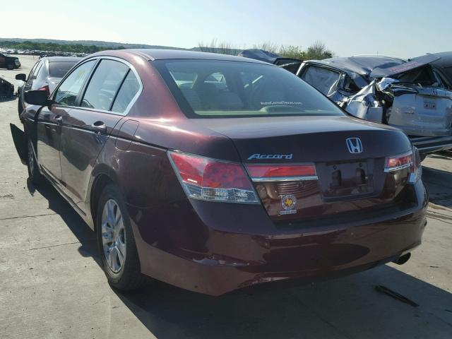 1HGCP2F44BA011631 - 2011 HONDA ACCORD LXP MAROON photo 3