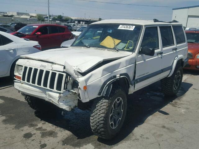 1J4FF48S5YL198133 - 2000 JEEP CHEROKEE S WHITE photo 2