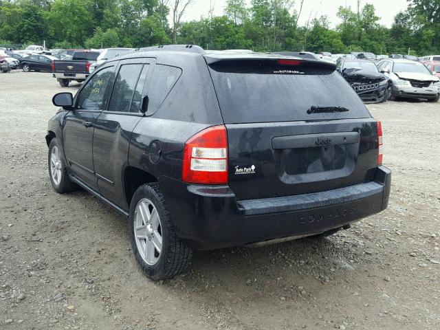 1J8FT47068D737666 - 2008 JEEP COMPASS SP BLACK photo 3