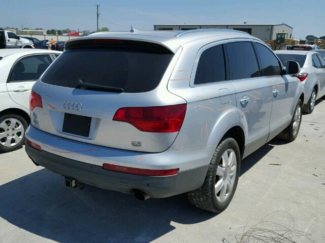 WA1BY74L97D071323 - 2007 AUDI Q7 3.6 QUA SILVER photo 4