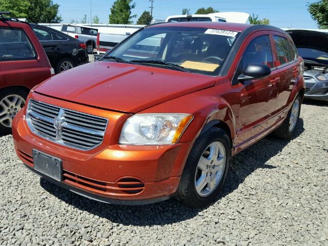 1B3HB48A79D206635 - 2009 DODGE CALIBER ORANGE photo 2