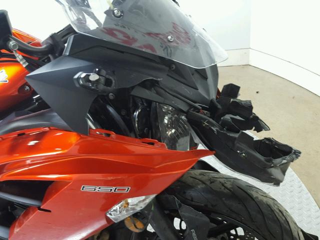 JKAEXEF18EDA14904 - 2014 KAWASAKI EX650 F ORANGE photo 14