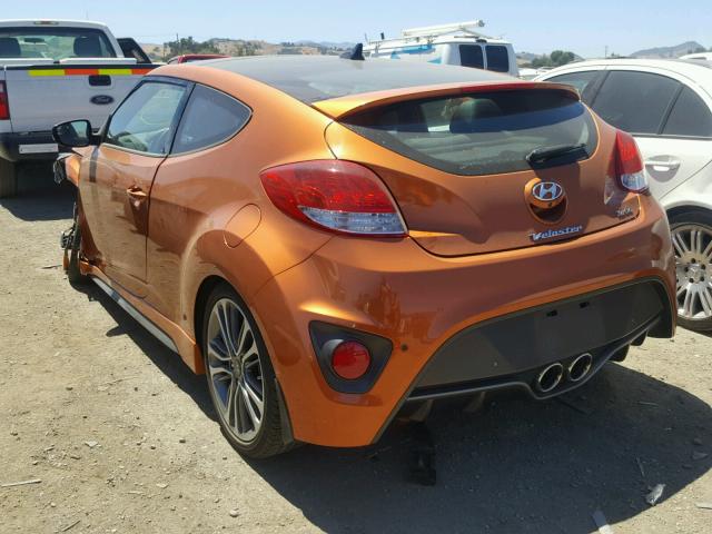 KMHTC6AE2HU305341 - 2017 HYUNDAI VELOSTER T ORANGE photo 3