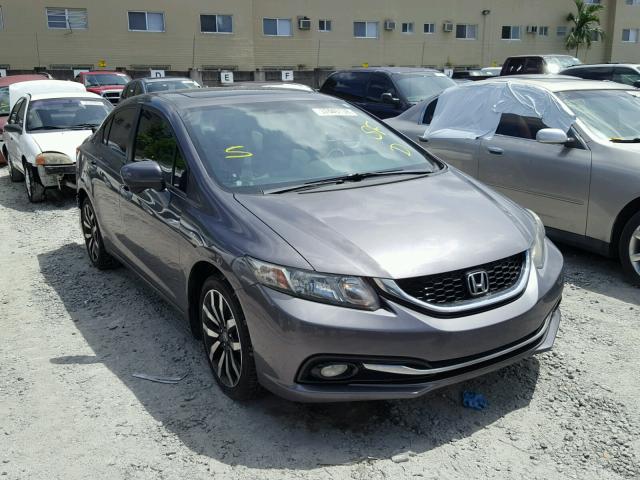 19XFB2F91EE016096 - 2014 HONDA CIVIC EXL GRAY photo 1