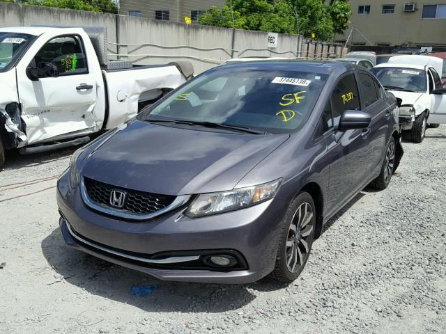19XFB2F91EE016096 - 2014 HONDA CIVIC EXL GRAY photo 2