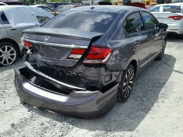 19XFB2F91EE016096 - 2014 HONDA CIVIC EXL GRAY photo 4