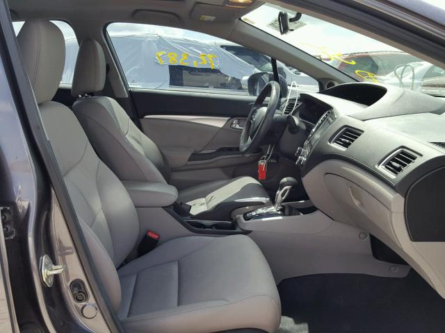 19XFB2F91EE016096 - 2014 HONDA CIVIC EXL GRAY photo 5