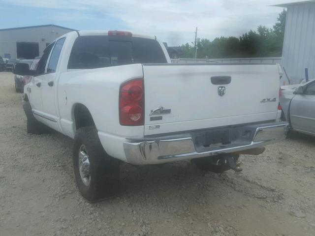 3D7KS28A98G135633 - 2008 DODGE RAM 2500 S WHITE photo 3