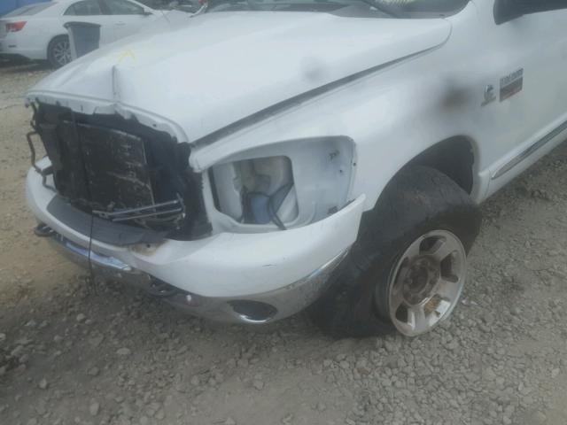 3D7KS28A98G135633 - 2008 DODGE RAM 2500 S WHITE photo 9
