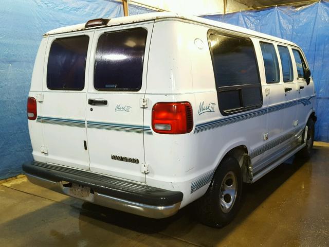 2B6HB21Y9SK510026 - 1995 DODGE RAM VAN B2 WHITE photo 4