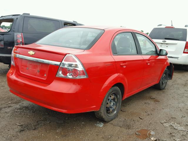 KL1TD5DE4BB123352 - 2011 CHEVROLET AVEO LS RED photo 4