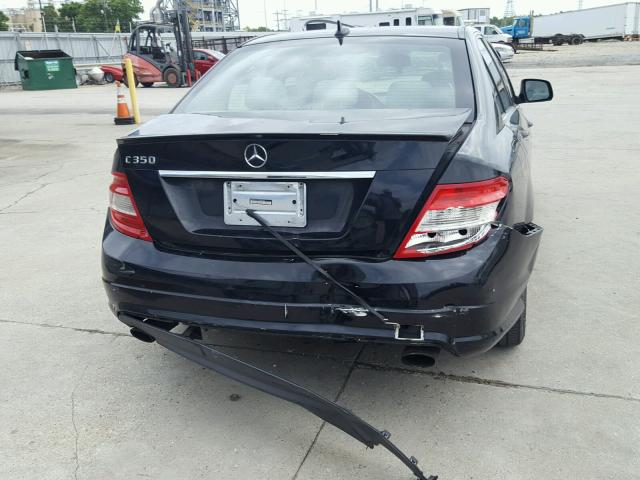 WDDGF56X19R044537 - 2009 MERCEDES-BENZ C 350 BLACK photo 9