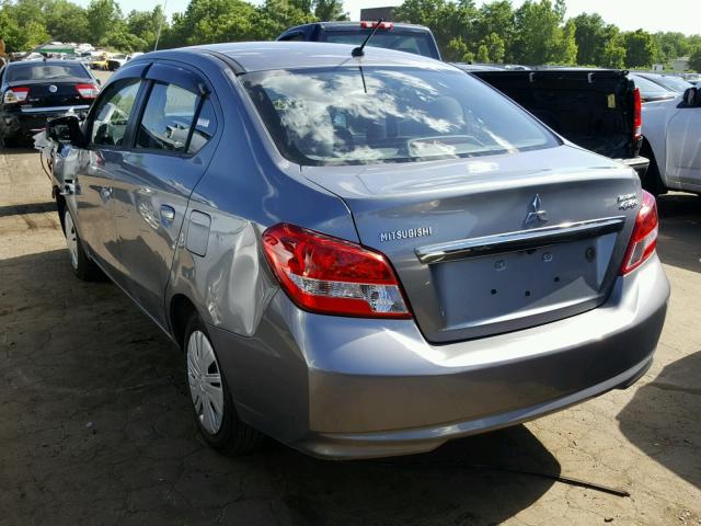 ML32F3FJ1HHF14631 - 2017 MITSUBISHI MIRAGE G4 SILVER photo 3