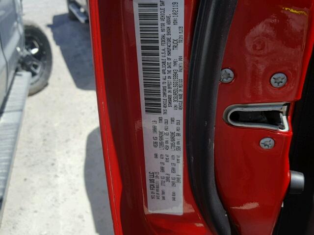 3C6UR5DL5GG159943 - 2016 RAM 2500 SLT RED photo 10