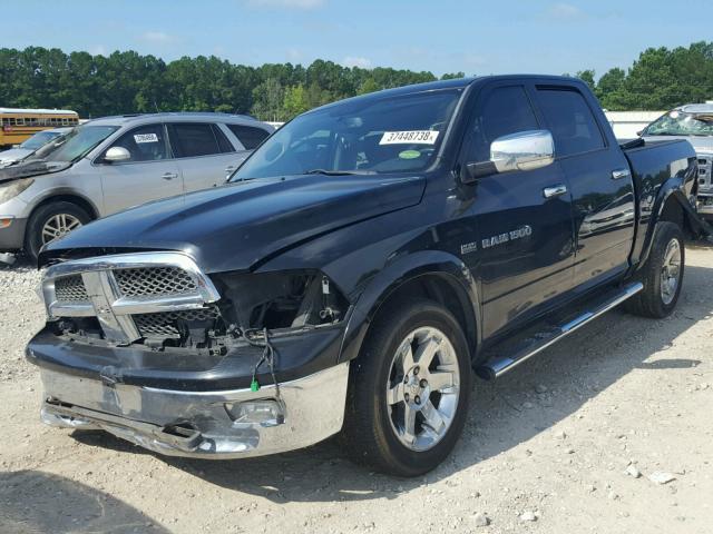 1C6RD6NT9CS255425 - 2012 DODGE RAM 1500 L BLACK photo 2