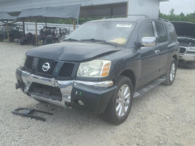 5N1AA08B74N721542 - 2004 NISSAN ARMADA SE BLUE photo 2