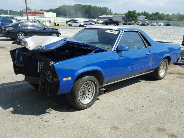 3GCCW80H1GS907696 - 1986 CHEVROLET EL CAMINO BLUE photo 2