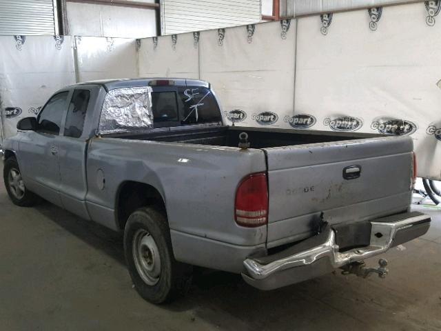 1B7GL23X6VS264135 - 1997 DODGE DAKOTA SILVER photo 3