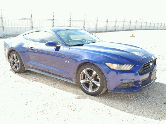1FA6P8AM2F5318614 - 2015 FORD MUSTANG BLUE photo 1