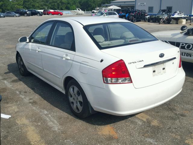 KNAFE121685569177 - 2008 KIA SPECTRA EX WHITE photo 3