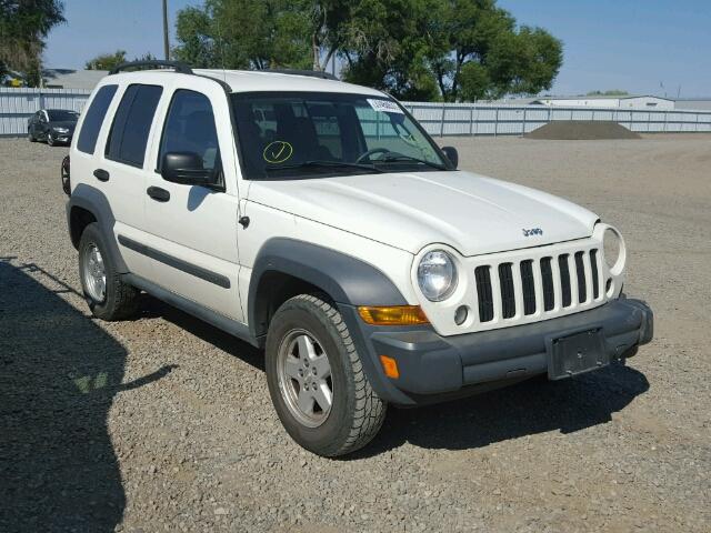 1J4GL48K56W177694 - 2006 JEEP LIBERTY SP WHITE photo 1