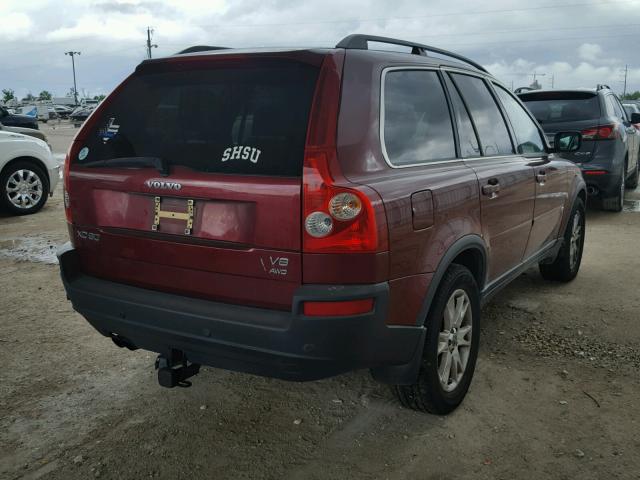 YV4CZ852X61257937 - 2006 VOLVO XC90 V8 MAROON photo 4