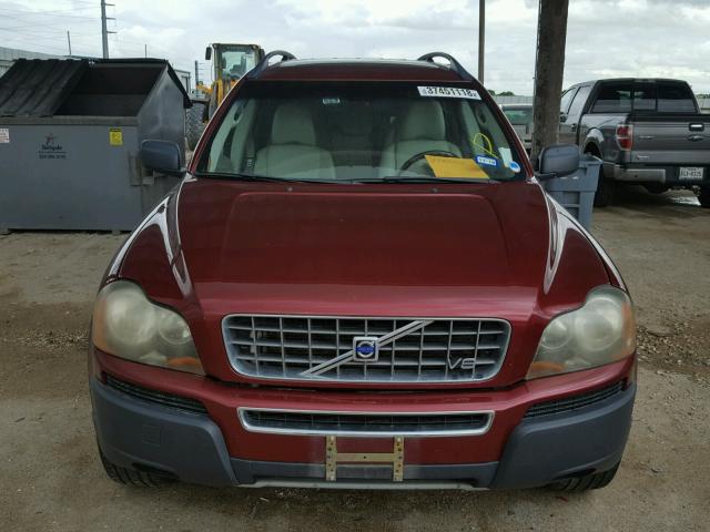 YV4CZ852X61257937 - 2006 VOLVO XC90 V8 MAROON photo 9