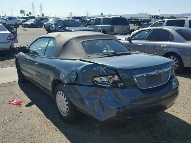 1C3EL45X85N614349 - 2005 CHRYSLER SEBRING TEAL photo 3