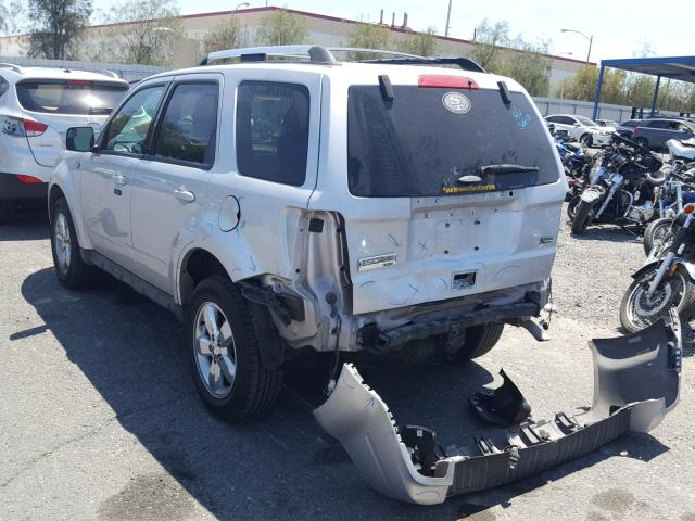 1FMCU0EG3BKB89981 - 2011 FORD ESCAPE LIM SILVER photo 3