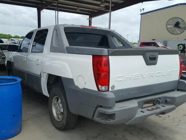 3GNEC13T62G116611 - 2002 CHEVROLET AVALANCHE WHITE photo 3